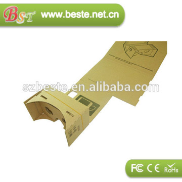 High quality Biconvex lens virtual reality cardboard 3d google cardboard