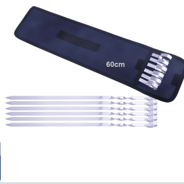 Conjunto de brochetas de barbacoa de acero inoxidable - Herramienta de cocina de barbacoa personalizada del fabricante