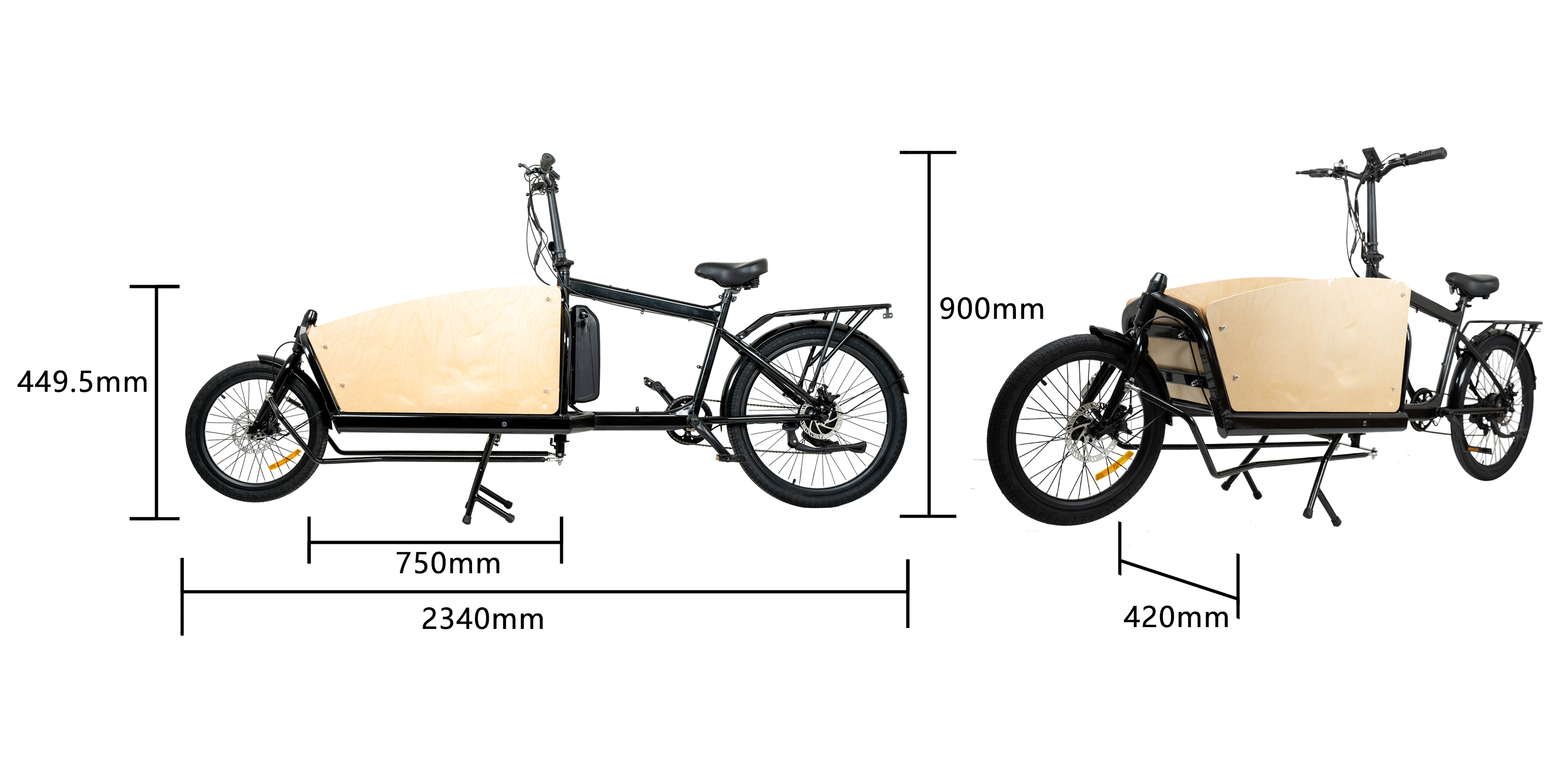 cargo ebike dimension