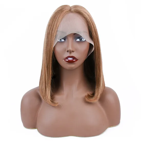 Hot Sell T Lace 10A Grade P4/27 Color Straight Bob Wigs 10-16 Inch Brazilian Hair Cheap Wholesale In Stock