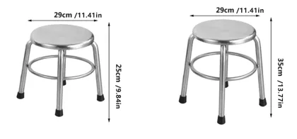 A chair made of stainless steel