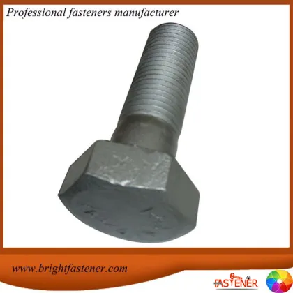 Hot Dipper Galvanized Steel Hex Bolts HDG
