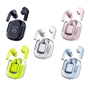 2023 AIR31 Crystal Portable Bluetooth LED Display Mini Wireless Earbuds Headphone Untuk Gaming