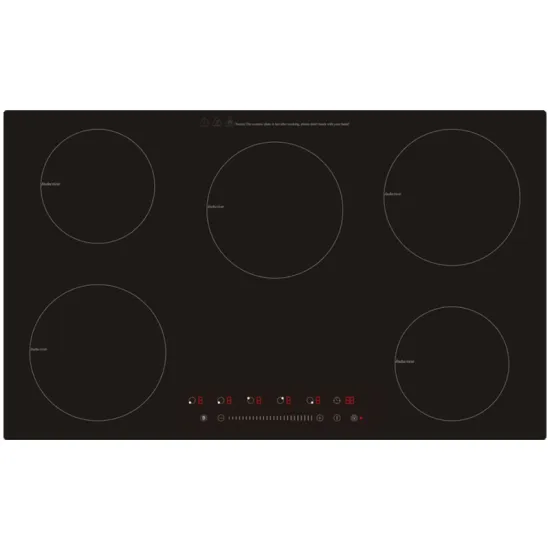 CE CB Certified 5 Burner Induction Cooktop with Glass Panel and Timer