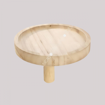 Circular Wooden Tall Tray