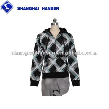 Knitted ladies hooded jacket