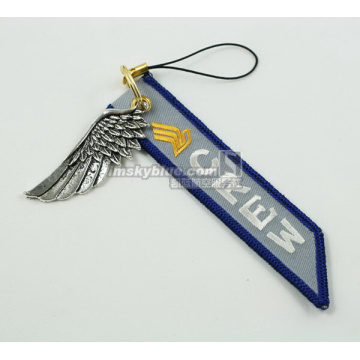 Singapore Airline Cell Luggage bag Tag with Metal Wing Green Gift for Aviation Lover Flight Crew Piloy