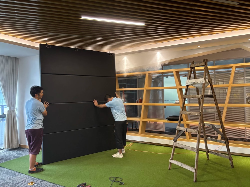 Soft Padded Golf Simulator Enclosure