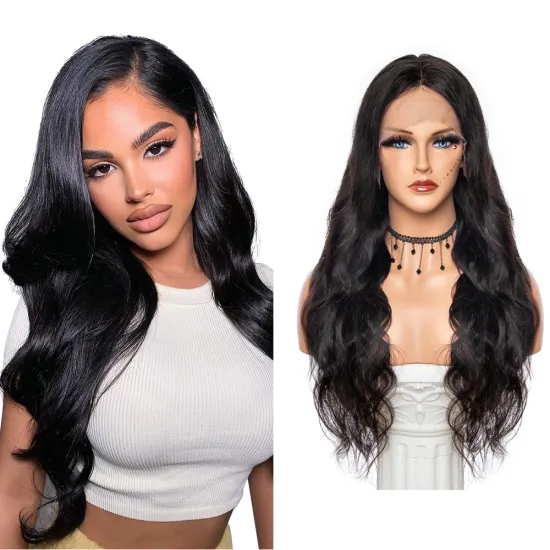 Factory Supplier Wholesale Cheap Body Wave Raw Brazilian Virgin Cuticle Aligned Human Hair 13X6 Swiss Lace Front Wigs For Women