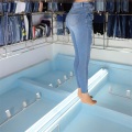 Hellblaue Damen Mode zerrissene Jeans Großhandel