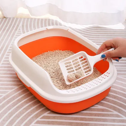 Large Enclosed Cat Litter Box with Deodorizing Feature