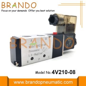 4v210-08 5/2 Ways AirTac Type Solenoïde pneumatique