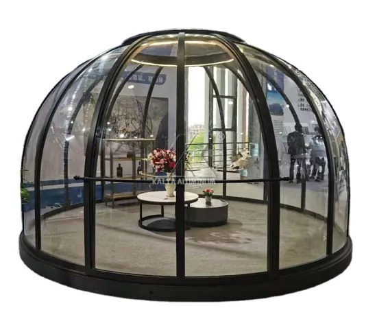Geodesic Camping Tent: Aluminum Frame Clear Star Room Canopy Dome House
