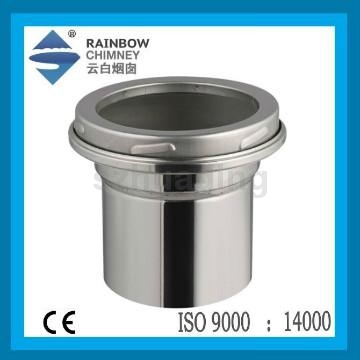 single wall to double wall boiler chimney hood adaptor