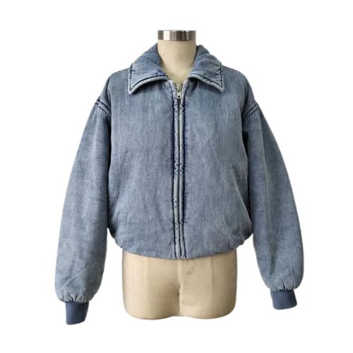 Women's denim padding jacket