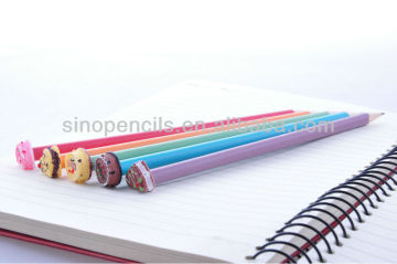 HB pencil with cake top color pencil barrels