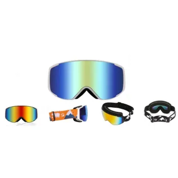 Customized Kids Magnetic Lens Ski Goggles with Double Layer Anti-Fog UV Protection for Teenagers