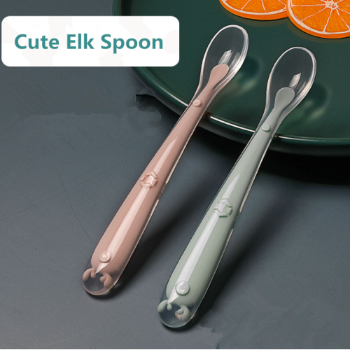 કસ્ટમ સિલિકોન બેબી સોફ્ટ તાલીમ Spoons