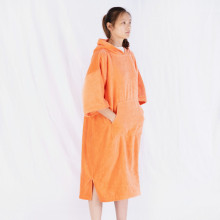 Soft cut pie terry towel poncho for surfing