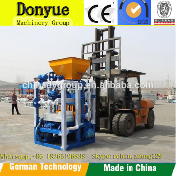 QT4-24 electricity motor vibration concrete hollow block machine with mold making