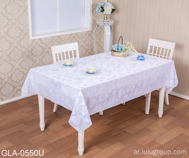 مفرش المائدة الدانتيل الأبيض المنزلية