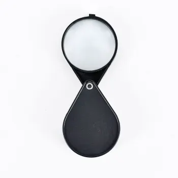 Portable 60mm 6X Folding Magnifying Glass in Customized Plastic Material