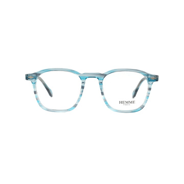 Square Handmade Eyewear Bevel Acetate Optical Glasses Frame