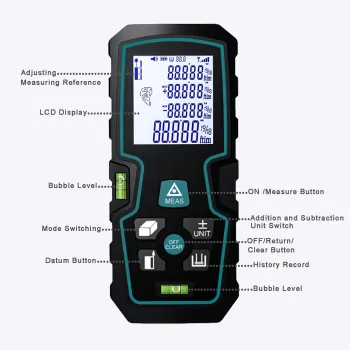 Affordable Long-Distance Laser Distance Meter with Real-Time Angle Measurement (40m-100m)