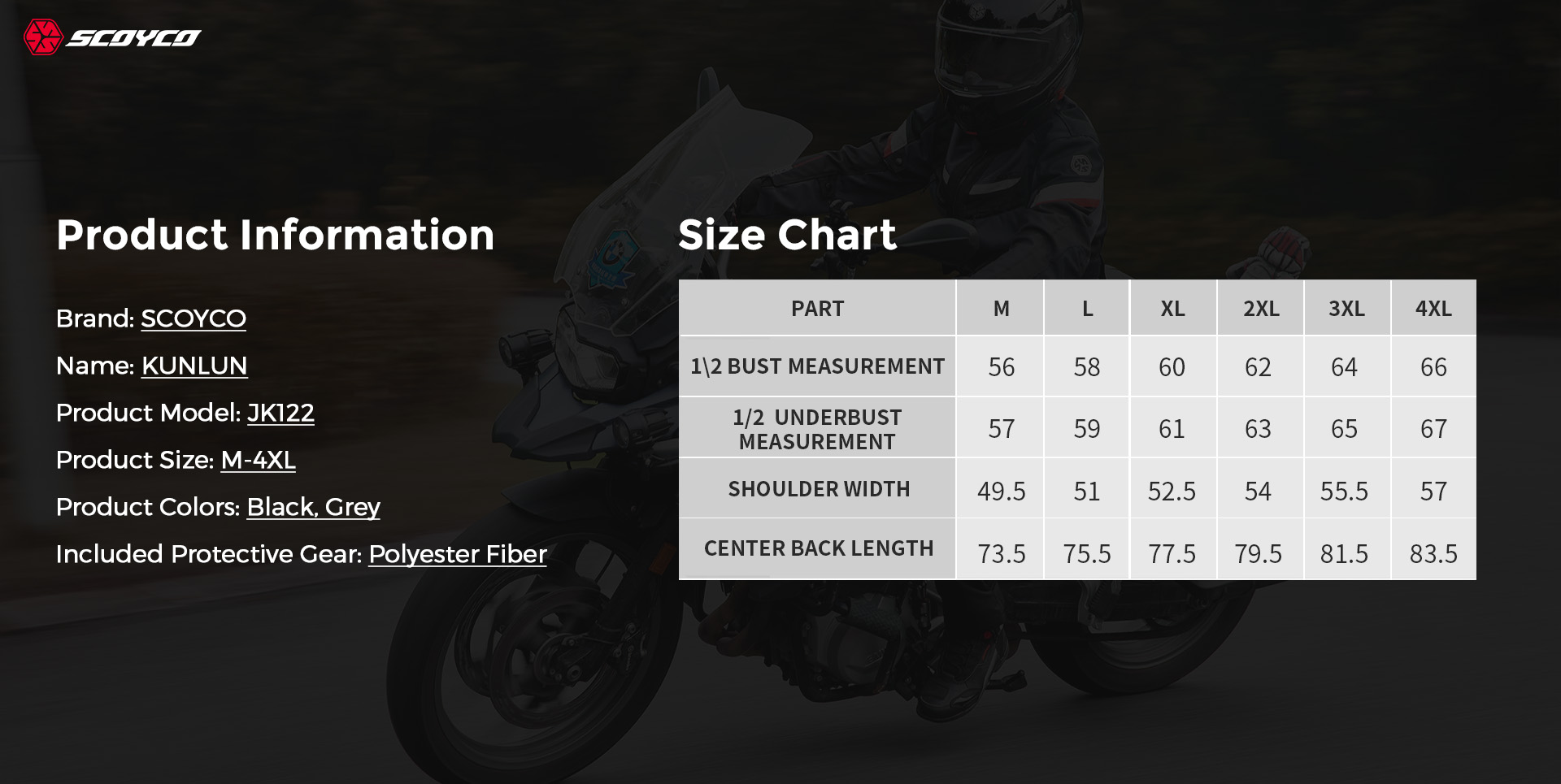 4-season motorcycle jacket