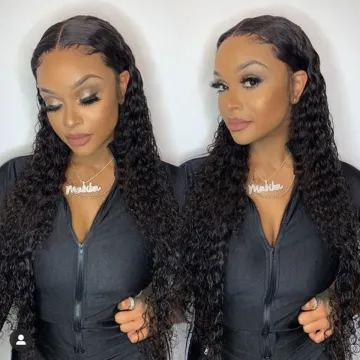 2021 wholesale Deep wave wig human hair 360 lace wig HD lace front wave 150% density 360 Brazilian human hair lace front wigs