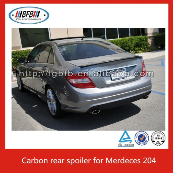 CF trunk lip spoiler, carbon fiber lip spoiler , rear lip spoiler Fit for 2010-12 MERCEDES W204