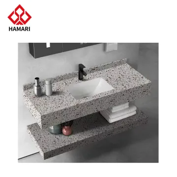 Hot Sale Countertop Terrazzo Bathroom Sink for Apartment & Hotel