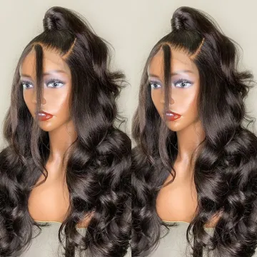 Virgin 100% Human Natural Hd Swiss Lace Front Wig Perruque Hd Lace Front Human Hair Wig Transparent 13X6 Hd Lace Frontal Wigs
