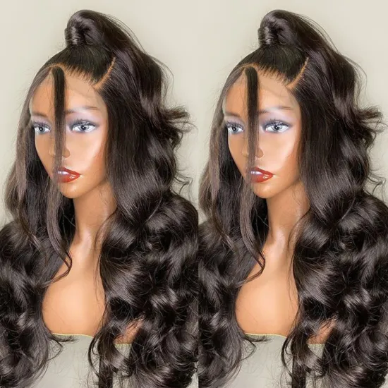 Virgin 100% Human Natural Hd Swiss Lace Front Wig Perruque Hd Lace Front Human Hair Wig Transparent 13X6 Hd Lace Frontal Wigs