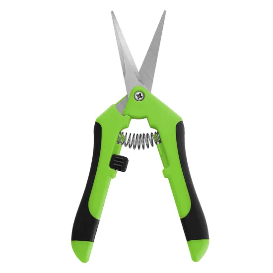Professional Safety Lock Garden Scissors with Ultra Sharp Stainless Steel Blades for Hand Pruning