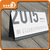 executive custom desk flip calendar stand