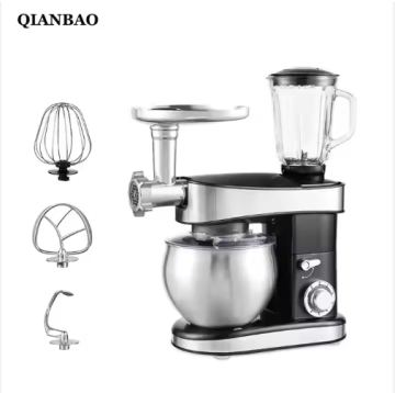 Commercial Vertical Meat Grinder with Pasta Mixing Function - 6.5 Liter Capacity