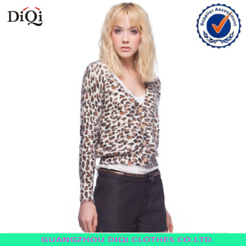 Leopard grain clothes for winter wool sweater for women