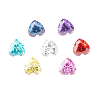 GRA Certified D-VVS1 Colored Heart Cut Moissanite Loosen Stone for Ring
