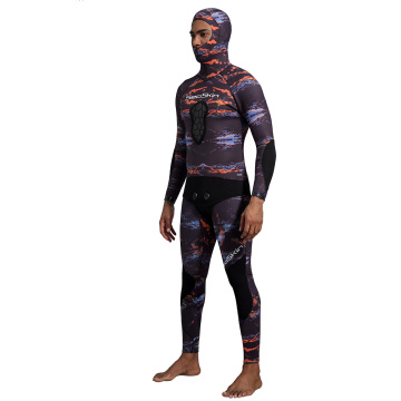 Seaskin Two Piece Fullsuit Freediving Ternos Molhados Homens