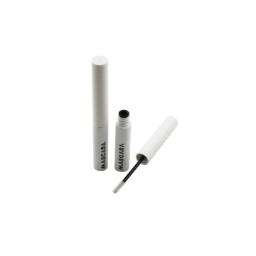 Custom White Slim Mascara Bottle 3.5ml Round Plastic Packaging with Brush