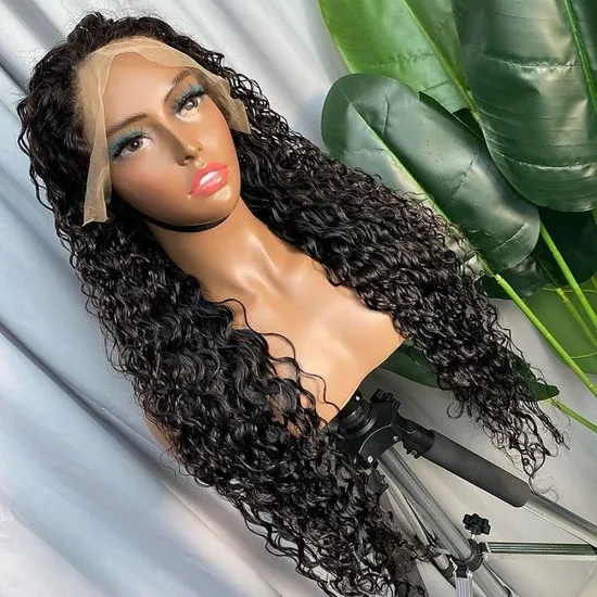 Wholesale 13x4 Deep Curly Lace Wigs Human Hair Lace Front Wigs Peruvian Virgin Hair Lace Frontal Wigs for Black Women