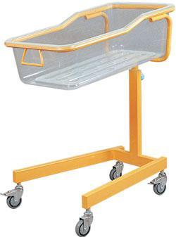 CD-04114 Hospital Style Powder-Coated Baby Trolley with Four Silent Wheels