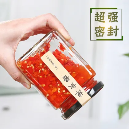 Factory Direct Square Glass Bottles for Honey and Pickled Vegetables