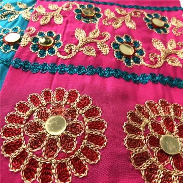 New Fashion Four Color Embroidery With Golden Spangle