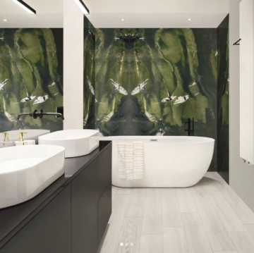 Avocatus Green Marble: tegels, platen en werkbladen