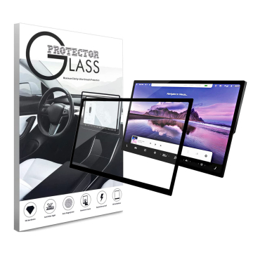 9H Full Cover Silk Bubble-Free Anti-Scratch GPS Screen Protector for Tesla Model 3 Y X S