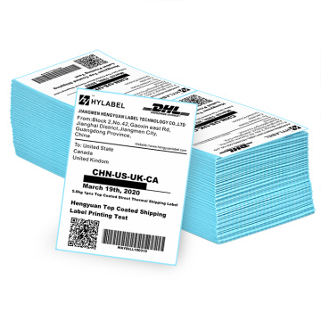 4x6 self adhesive direct thermal barcode label 100x150 fanfold shipping sticker paper roll