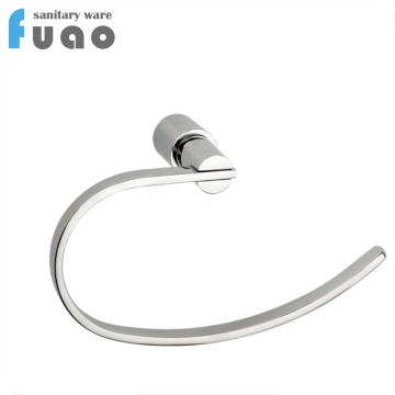 FUAO Chrome plated solid brass brushed nickel towel hook loop