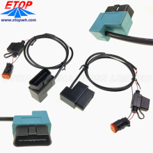 Custom Mold Right Angle OBD2 Flat Cable